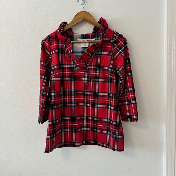 Gretchen Scott Ruffneck Top in Duke of York | Size Small - Picture 1 of 9